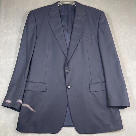 Hickey Freeman Loro Piana Men's 46L Black Wool Sport Coat Blazer Jacket - Picture 1 of 15